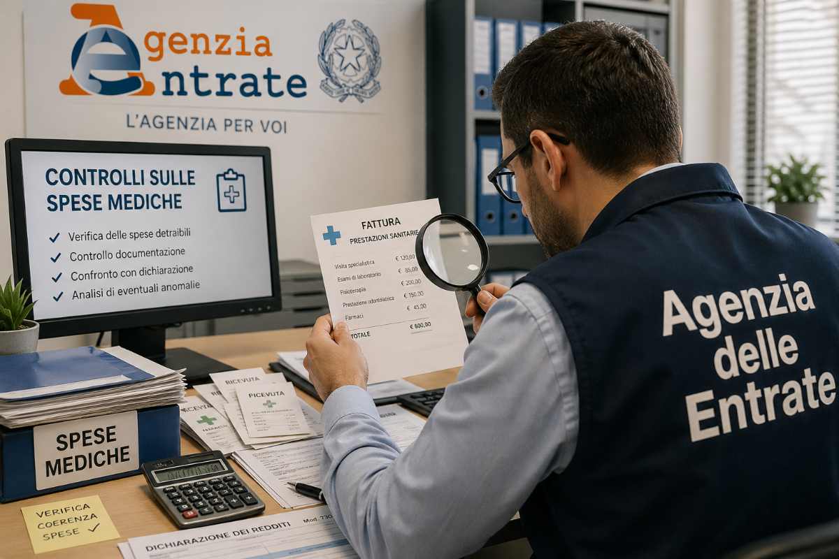 Agente fa controlli su spese mediche