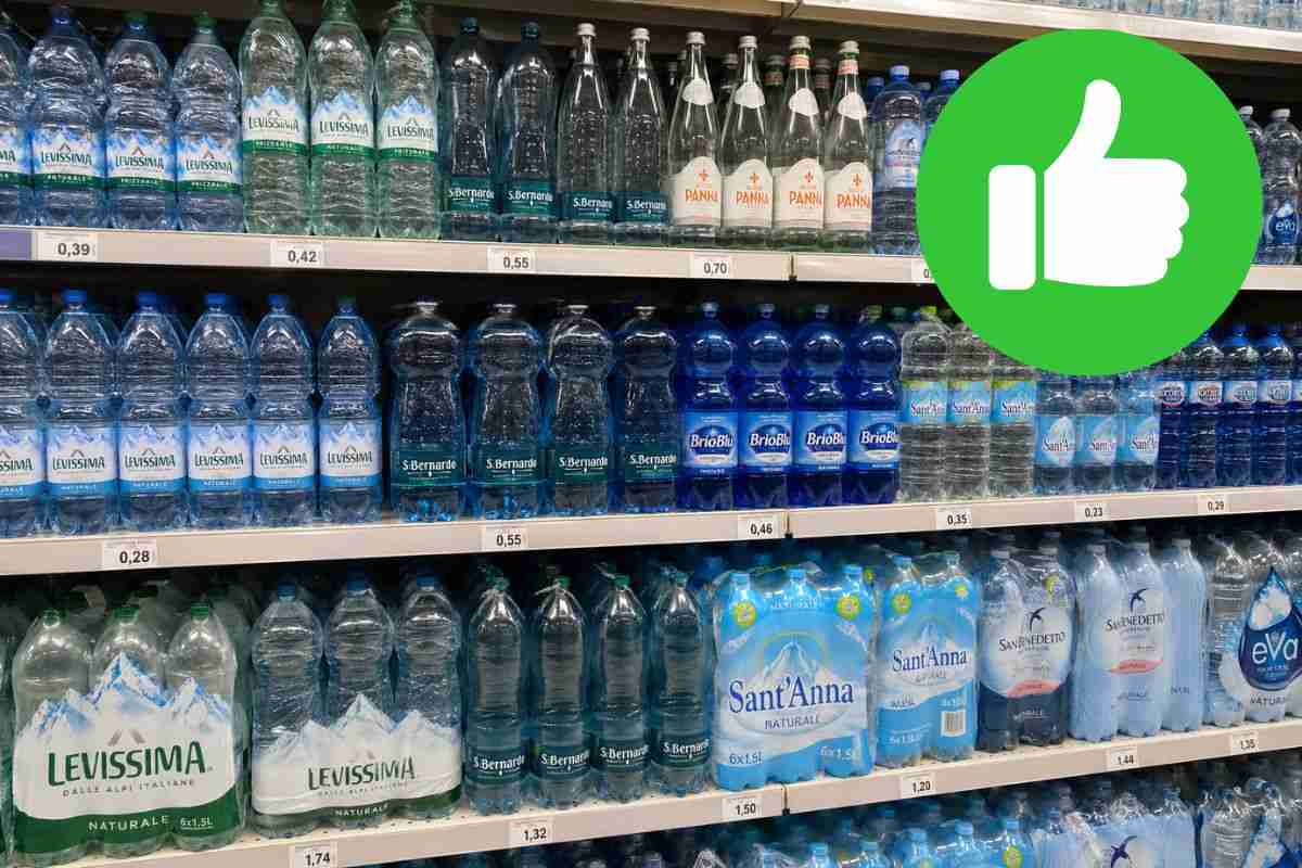 scaffale acqua supermercato