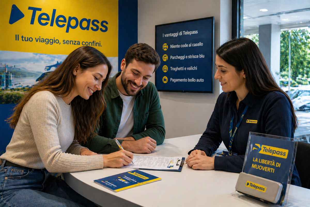 coppia firma contratto telepass