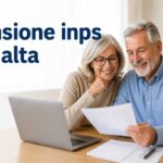 uomo e donna felici al pc, logo inps